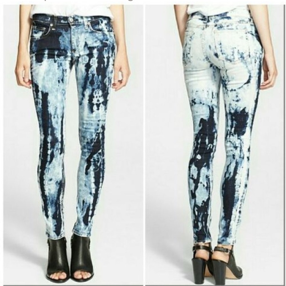 Rag & Bone Rivera Tie Dye Skinny Jeans Sz 25 NWOT